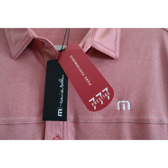 Travis Mathew 1MK2068 Men's Sz M Heather Cardinal Player Special Golf Shirt - Picture 6 of 12